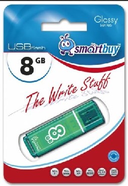 USB  SMARTBUY (SB8GBGS-G) 8GB GLOSSY SERIES GREEN