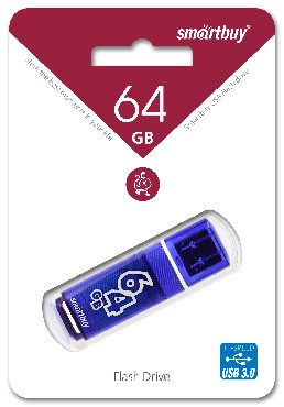  SMARTBUY (SB64GBGS-DB) 64GB GLOSSY SERIES DARK BLUE USB 3.0