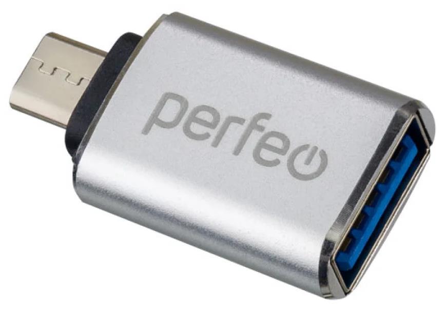  PERFEO (PF_C3002) adapter USB  micro USB c OTG, 3.0 (PF-VI-O012 Silver)
