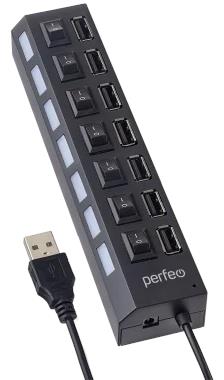  PERFEO (PF_C3223) USB-HUB 7 Port, (PF-H033 Black) 