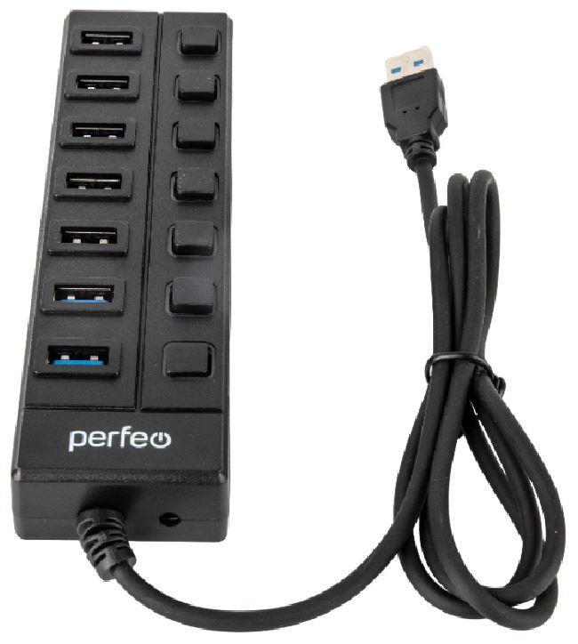  PERFEO (PF_C3228) USB-HUB 7 Port, (PF-H036 Black) 