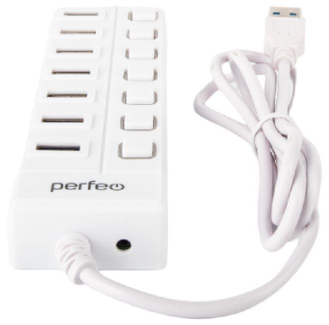  PERFEO (PF_C3229) USB-HUB 7 Port, (PF-H036 White) 