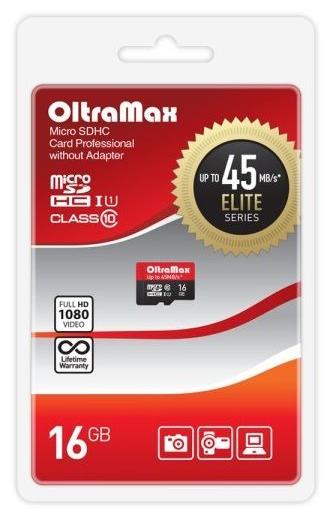  OLTRAMAX 16GB microSDHC Class 10 UHS-1 Elite [OM016GCSDHC10UHS-1-ElU1 w]