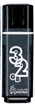 USB  SMARTBUY (SB32GBGS-K) 32GB GLOSSY SERIES BLACK