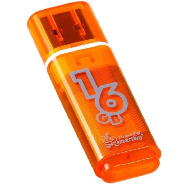 USB  SMARTBUY (SB16GBGS-OR) 16GB GLOSSY SERIES ORANGE