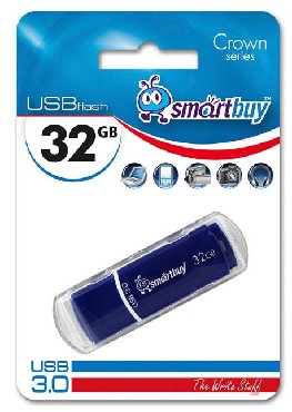 USB  SMARTBUY (SB32GBCRW-BL) 32GB CROWN BLUE USB 3.0
