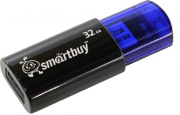 USB  SMARTBUY (SB32GBCl-B) 32GB CLICK BLACK/BLUE