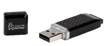 USB  SMARTBUY (SB32GBQZ-K) 32GB QUARTZ SERIES BLACK