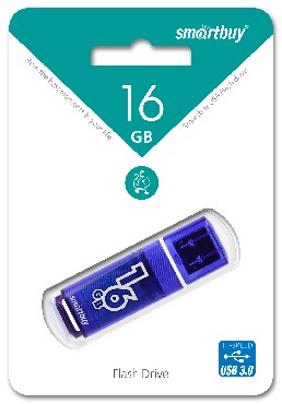 USB  SMARTBUY (SB16GBGS-DB) 16GB GLOSSY SERIES DARK BLUE USB 3.0