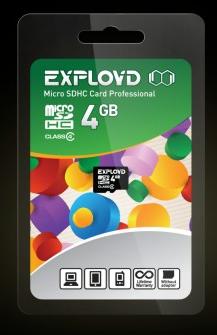  EXPLOYD MicroSDHC 4GB Class4 - / [EX004GCSDHC4-W/A-AD]