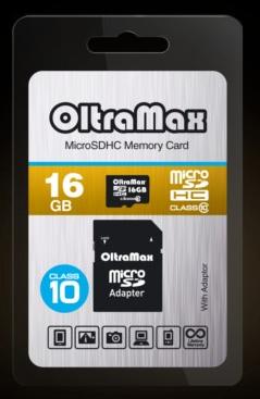  OLTRAMAX MicroSDHC 16GB Class10 +  SD [OM016GCSDHC10-AD]
