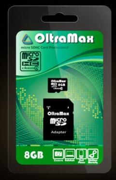  OLTRAMAX MicroSDHC 8GBClass4 +  SD [OM008GCSDHC4-AD]
