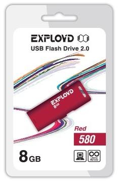 USB - EXPLOYD 8GB-580- [EX-8GB-580-Red]