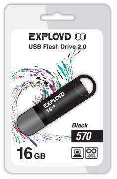 USB флэш-накопитель EXPLOYD 16GB-570-черный...