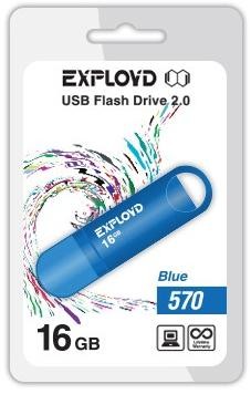 USB флэш-накопитель EXPLOYD 16GB 570 синий [EX-16GB-570-Blue]