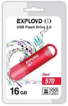 USB флэш-накопитель EXPLOYD 16GB 570 красный [EX-16GB-570-Red]