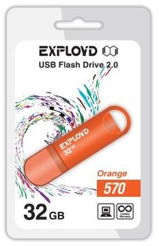 USB флэш-накопитель EXPLOYD 32GB 570 оранжевый...