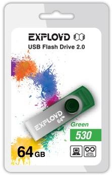 USB флэш-накопитель EXPLOYD 64GB 530 зеленый...