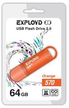 USB - EXPLOYD 64GB 570  [EX-64GB-570-Orange]