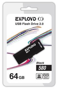 USB флэш-накопитель EXPLOYD 64GB-580-черный