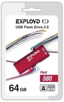 USB - EXPLOYD 64GB 580  [EX-64GB-580-Red]