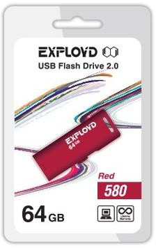 USB флэш-накопитель EXPLOYD 64GB 580 красный [EX-64GB-580-Red]