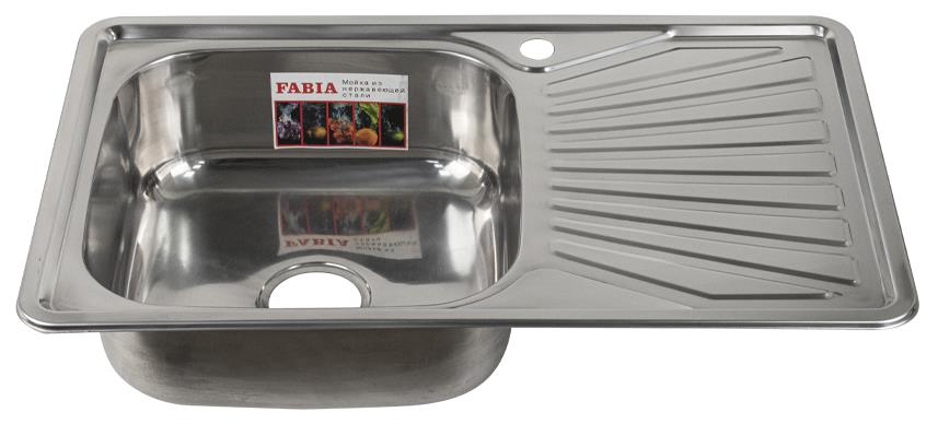 Мойка врезная FABIA 62322L Мойка врезная 78х48 левая толщина 0,8 мм глубина 180