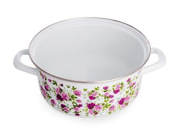 Кастрюля ЛЫСЬВА 1510АП2/4 Китайская роза, эмал. 2,0л