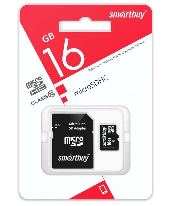   SMARTBUY (SB16GBSDCL10-01LE) MicroSDHC16GB Class10 LE + 