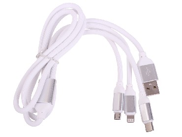 USB  SMARTBUY (iK-312 white) 3  1 MICROUSB+TYPE-C+8 PIN 1 