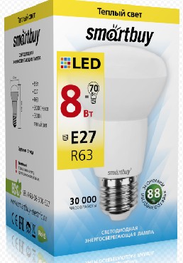   SMARTBUY (SBL-R63-08-30K-E27) 8W/3000/E27