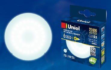   UNIEL (UL-00001669) LED-GX53-6W/NW/GX53/FR PLZ01WH 