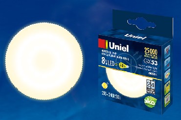   UNIEL (UL-00001672) LED-GX53-8W/WW/GX53/FR PLZ01WH 