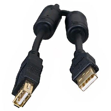  USB 5BITES UC5011-018A EXPRESS USB2.0 / AM-AF / FERRITES / 1.8M / BLACK