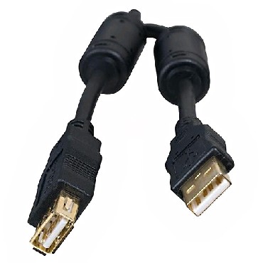 ������ USB 5BITES UC5011-050A EXPRESS USB2.0 / AM-AF / FERRITES / 5M / BLACK