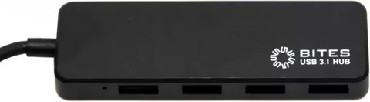 ������������� USB 5BITES HB34C-311BK 4*USB3.0 / TYPE-C PLUG / BLACK