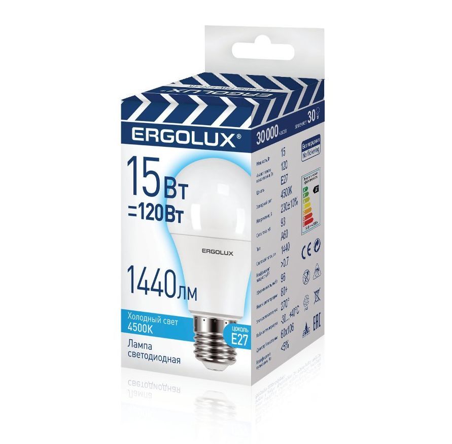  ERGOLUX (13638) LED-A60-15W-E27-4K