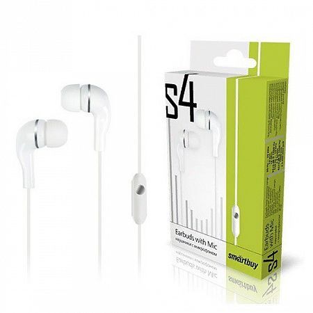 Гарнитура SMARTBUY (SBH-012K) S4 белый (коробка)
