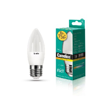  CAMELION (12389) LED8-C35/830/E27/8/3000