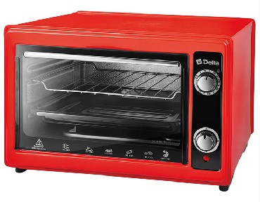 Мини печь DELTA D-0122 красная 37л