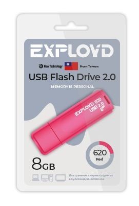 USB флэш-накопитель EXPLOYD EX-8GB-620-Red