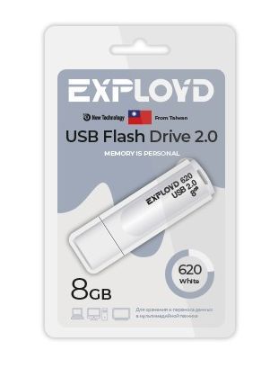 USB флэш-накопитель EXPLOYD EX-8GB-620-White