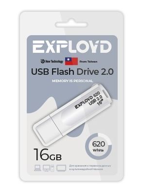 USB флэш-накопитель EXPLOYD EX-16GB-620-White