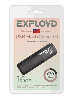 USB флэш-накопитель EXPLOYD EX-16GB-630-Black USB 3.0