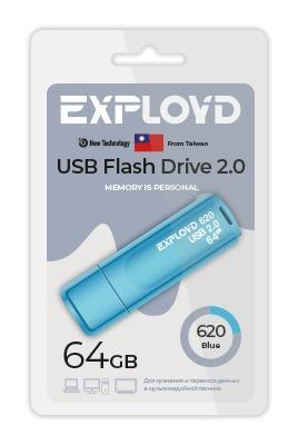 USB флэш-накопитель EXPLOYD EX-64GB-620-Blue