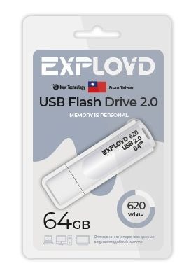USB флэш-накопитель EXPLOYD EX-64GB-620-White