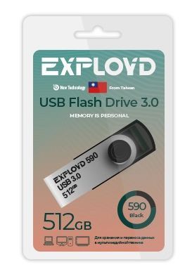 USB флэш-накопитель EXPLOYD EX-512GB-590-Black...