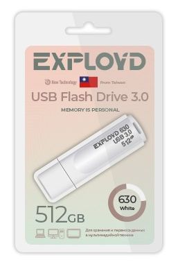 USB флэш-накопитель EXPLOYD EX-512GB-630-White...