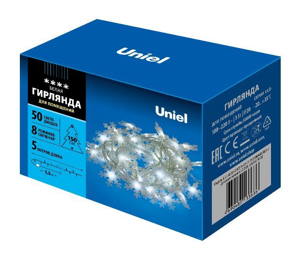  UNIEL (UL-00007196) ULD-S0500-050/DTA WHITE IP20 SNOWFLAKES-2 