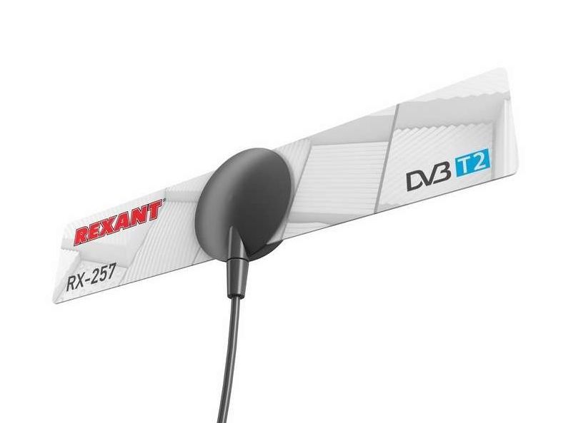 Комнатная антенна REXANT (34-0257) RX-257 DVB-T2 - активная